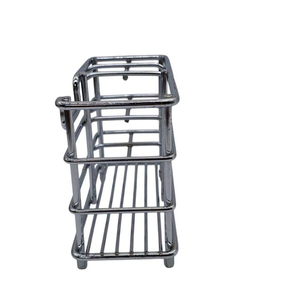 Metal Toothpaste & Toothbrush Holder For Bathroom Sliver Tone - Picture 8 of 9